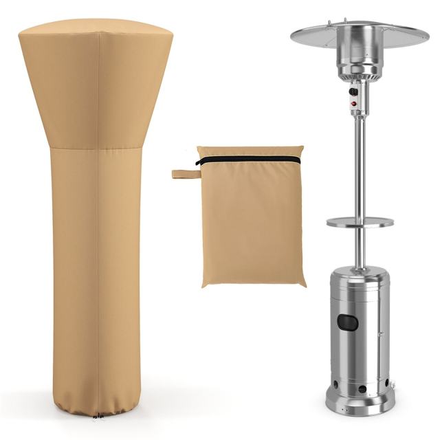 Waterproof Patio Heater Cover Standing Outdoor Propane Heater Cover with Zipper & Storage Bag