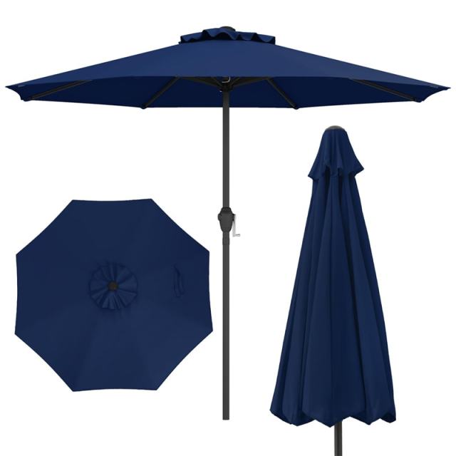 8.5FT Patio Umbrella, Outdoor Market Table Umbrella with Crank Handle, 8 Heavy Duty Ribs, Vented Top, Sun-Proof Canopy for Garden Yard Poolside