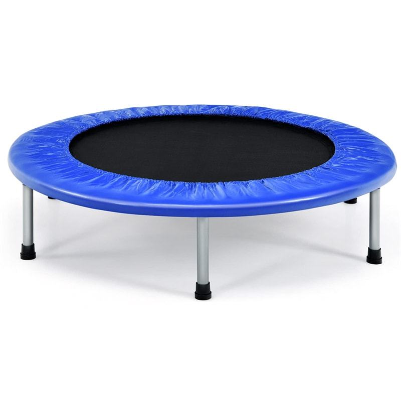 38" Mini Folding Trampoline, Foldable Fitness Rebounder for Adults & Kids, Indoor/Outdoor Exercise, Max Load 330lbs, Portable Workout Trampoline