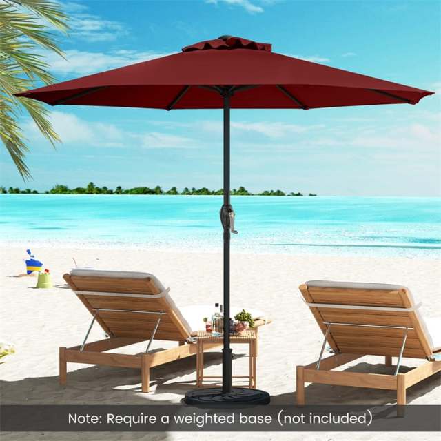 8.5FT Patio Umbrella, Outdoor Market Table Umbrella with Crank Handle, 8 Heavy Duty Ribs, Vented Top, Sun-Proof Canopy for Garden Yard Poolside