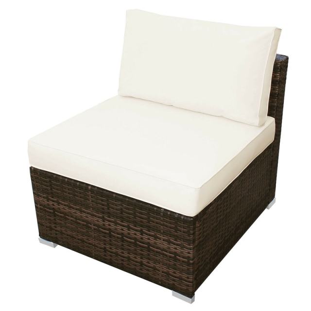 5-Piece Outdoor Rattan Chaise Lounge Set with Ottomans, Coffee Table & Washable Cushions, Patio Sectional Sofa Set for Backyard, Poolside