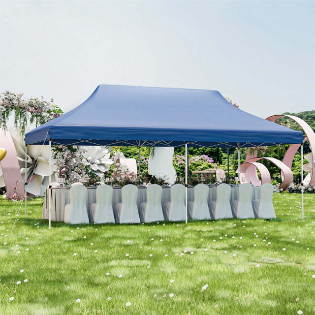 10 x 20FT Pop Up Canopy, Instant Setup Outdoor Canopy Tent with 6 Sandbags & Carrying Bag, UPF50+ Sun Protection Tent for Events, Camping