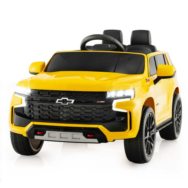 Kids Ride On Truck Car 12V Licensed Chevrolet Tahoe Electric Vehicle with Remote Control, Light & Music, Battery Powered Ride On Car Toy