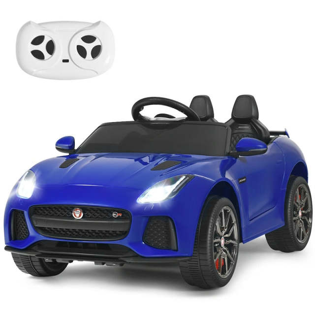 12V Kids Ride-On Car, Licensed Jaguar F-Type SVR Electric Vehicle with Remote Control, Lights, MP3, Motorized Car, Gift for Boys & Girls