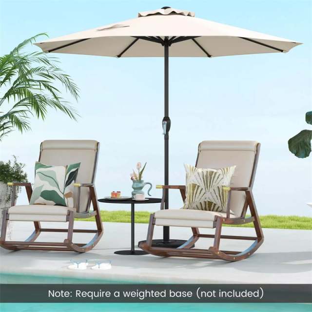 8.5FT Patio Umbrella, Outdoor Market Table Umbrella with Crank Handle, 8 Heavy Duty Ribs, Vented Top, Sun-Proof Canopy for Garden Yard Poolside
