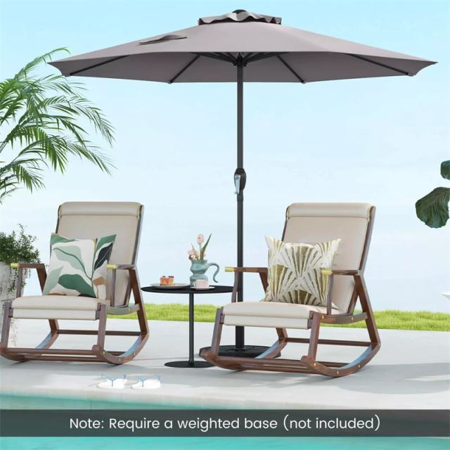 8.5FT Patio Umbrella, Outdoor Market Table Umbrella with Crank Handle, 8 Heavy Duty Ribs, Vented Top, Sun-Proof Canopy for Garden Yard Poolside