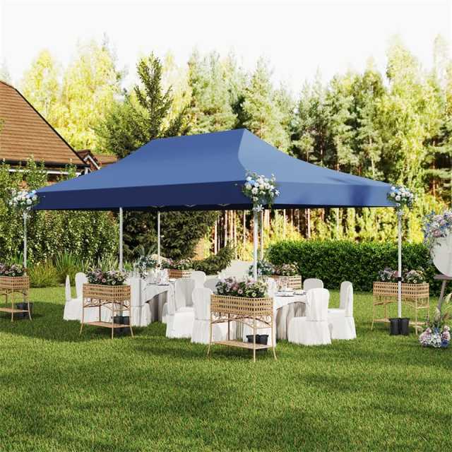10x20FT Pop Up Canopy with 6 Removable Sidewalls/Windows, 8-Pack Sandbags & Carrying Bag, UPF50+ Sun Protection Tent for Outdoor Wedding Party