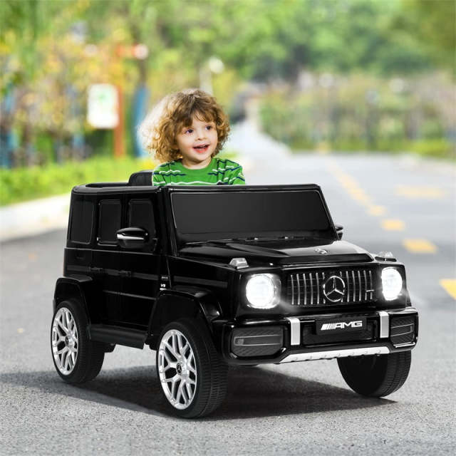 12V Kids Ride On Car, Licensed Mercedes-Benz G63 Electric Vehicle with Remote Control, Double Open Doors & Music, Battery Powered Ride On Toy