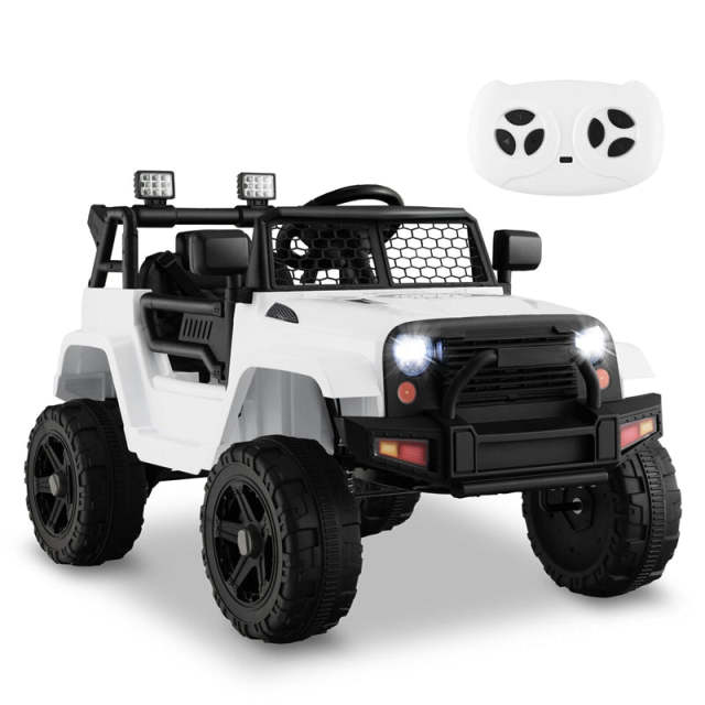 12V Kids Ride-On Truck, Battery Powered Electric Vehicle with Remote Control, Headlights, Music, Ride-On Cars for Boys & Girls
