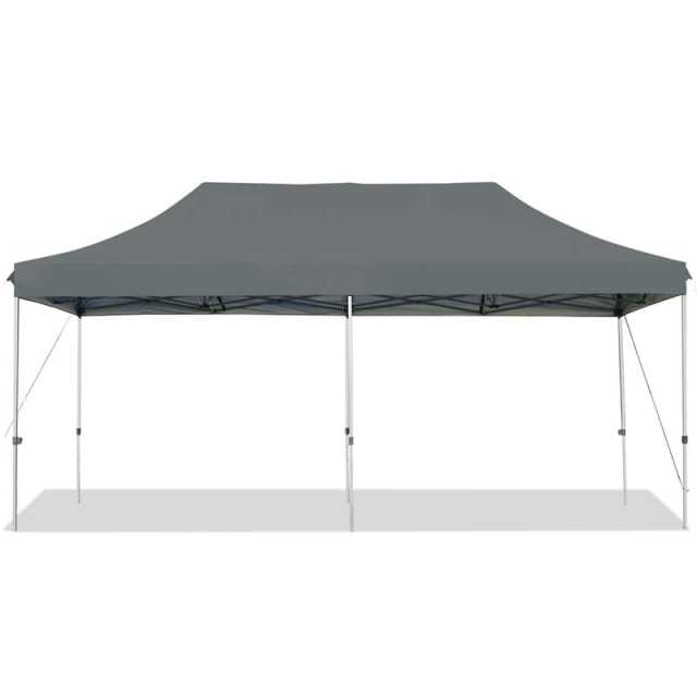 10' x 20' Pop Up Canopy Heavy Duty Folding Canopy Tent Easy Setup Outdoor Commercial Instant Canopy Adjustable Sun Shelter with Roller Bag