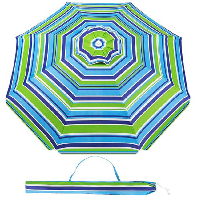 6.5 ft Beach Umbrella with Sand Anchor & Carrying Bag