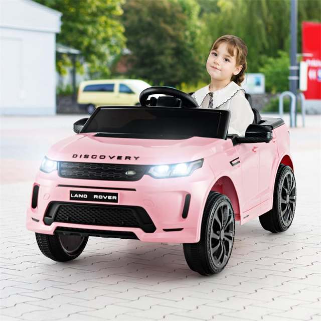 12V Kids Ride On Car, Licensed Land Rover Electric Vehicle with Remote Control, LED Lights, Lockable Doors, Speed Switch Sound & Music