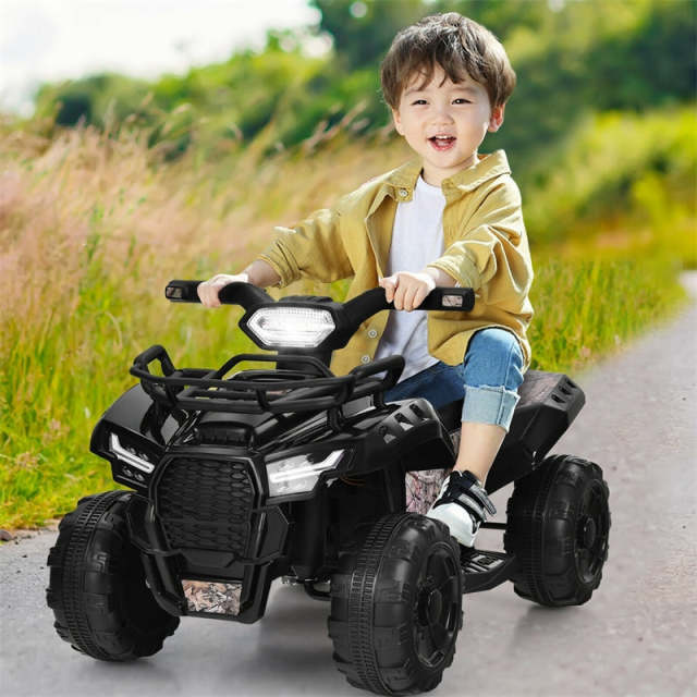 Kids Ride On ATV Quad Car 6V Battery Powered Electric Vehicle with LED Light and MP3