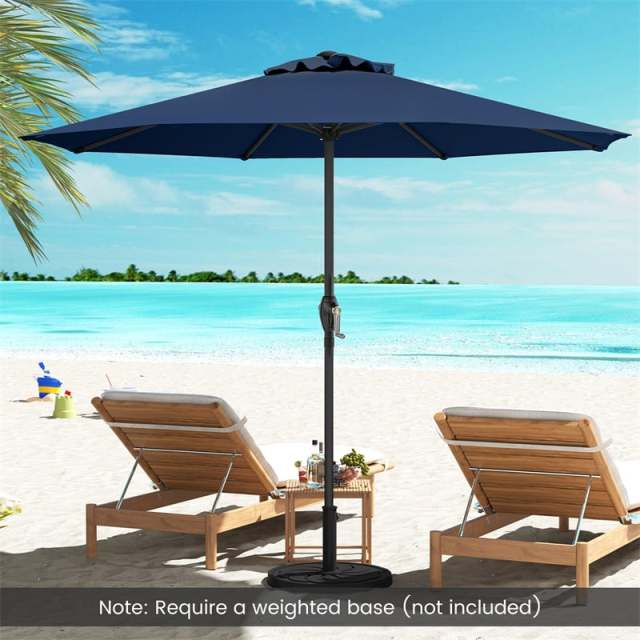 8.5FT Patio Umbrella, Outdoor Market Table Umbrella with Crank Handle, 8 Heavy Duty Ribs, Vented Top, Sun-Proof Canopy for Garden Yard Poolside