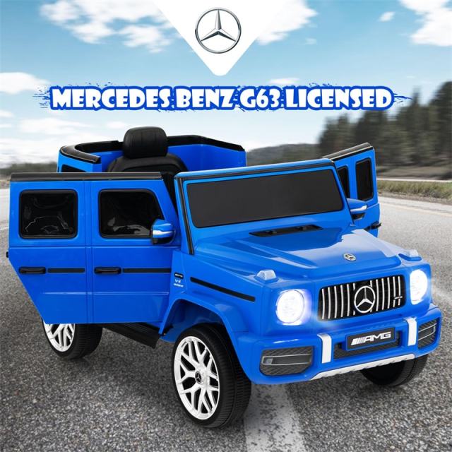 12V Kids Ride On Car, Licensed Mercedes-Benz G63 Electric Vehicle with Remote Control, Double Open Doors & Music, Battery Powered Ride On Toy