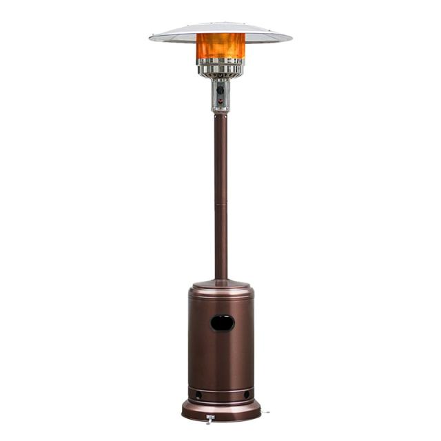 50,000 BTU Propane Patio Heater, Standing Outdoor LP Gas Heater with Wheels, Stainless Steel Burner & Tip-Over Protection for Garden Backyard