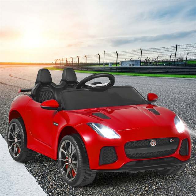 12V Kids Ride-On Car, Licensed Jaguar F-Type SVR Electric Vehicle with Remote Control, Lights, MP3, Motorized Car, Gift for Boys & Girls