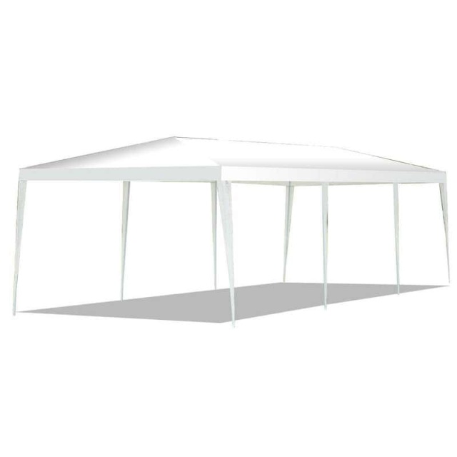 10' x 30' Outdoor Wedding Party Event Tent, Heavy Duty Waterproof Gazebo Canopy with Stakes & Wind Ropes, White Canopy Tent for Events, Parties