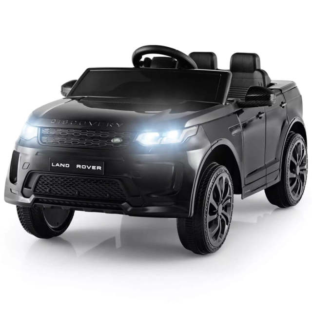 12V Kids Ride On Car, Licensed Land Rover Electric Vehicle with Remote Control, LED Lights, Lockable Doors, Speed Switch Sound & Music