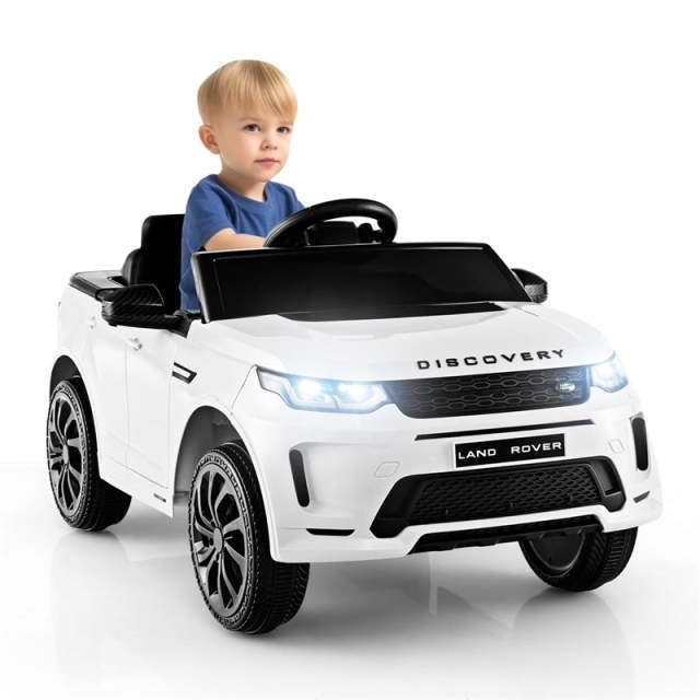 12V Kids Ride On Car, Licensed Land Rover Electric Vehicle with Remote Control, LED Lights, Lockable Doors, Speed Switch Sound & Music