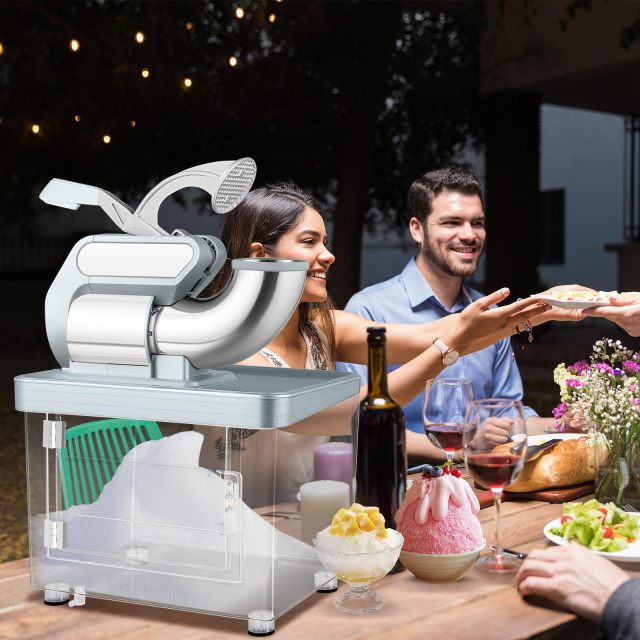 ARLIME Shaved Ice Machine Commercial, 660 LBS/H 300W Electric Ice Crusher