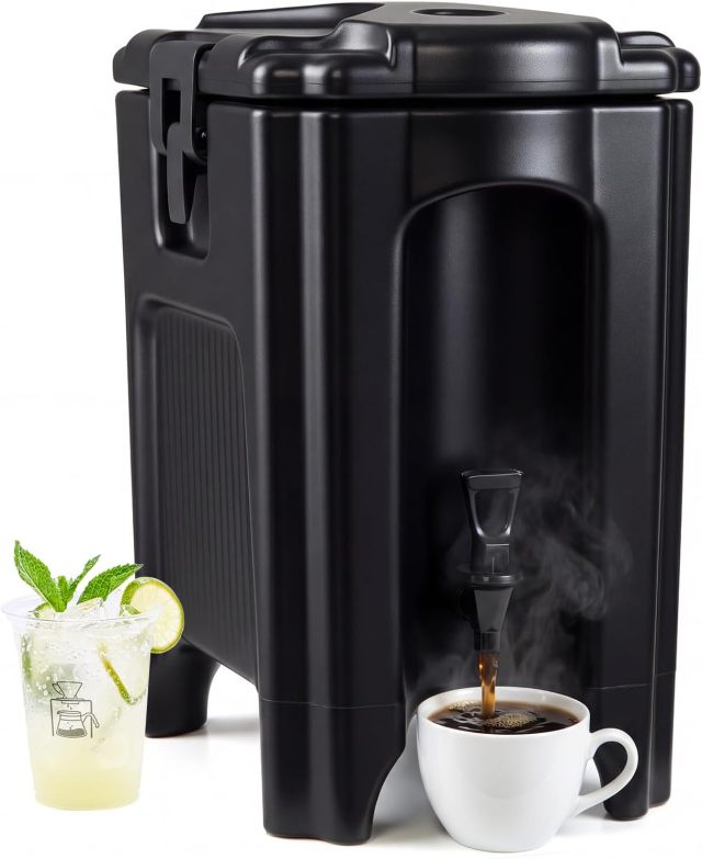 4.5 Gal Insulated Beverage Dispenser | Commercial Coffee Tea Iced Thermal Drink Server Containers
