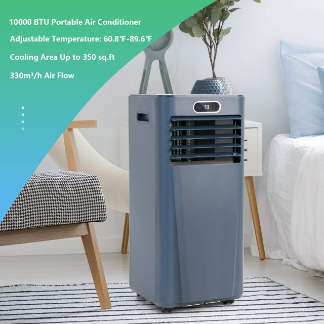 ARLIME Air Conditioner Portable, 10000 BTU Cools up to 350 sq. ft, Portable AC Unit with Fan & Dehumidifier