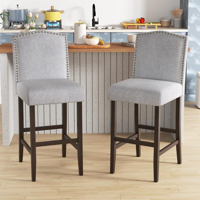 Bar Stools Set of 2/4 Bar Height Dining Side Barstools
