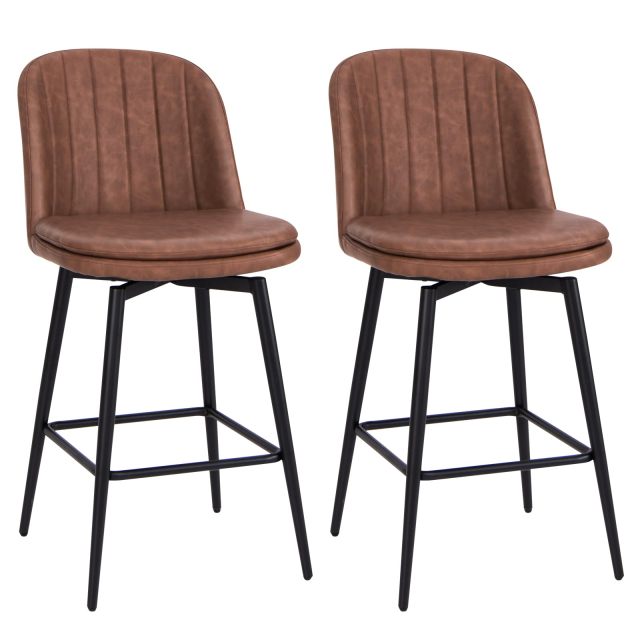 Bar Stool Set of 2/4 27 Inch Swivel Counter Height Chair