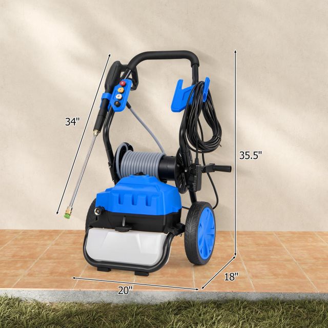 Electric Pressure Washer Max 2300 PSI 1.8 GPM High-Pressure Cleaner with 5 Nozzles