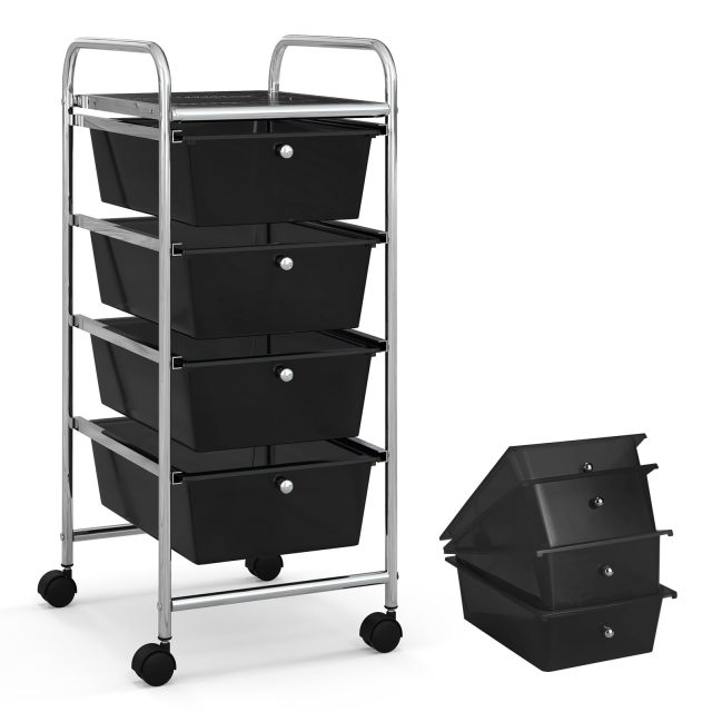 4-Drawer Rolling Storage Cart