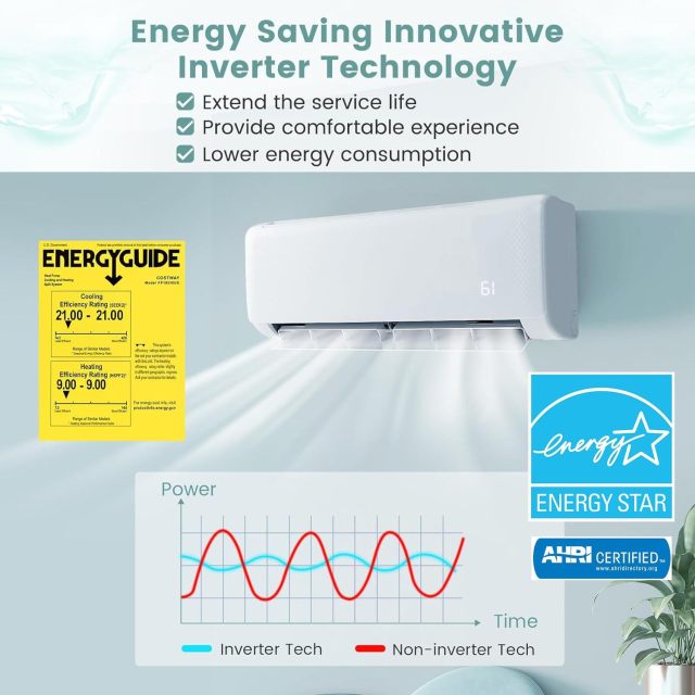 ARLIME Split Air Conditioner, Energy Efficient Air Conditioner with Remote Control